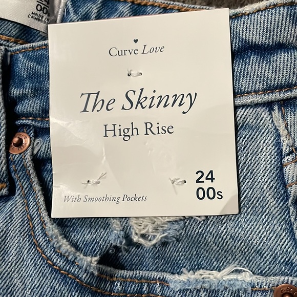 NWT Abercrombie Jeans high rise skinny 24short - Picture 3 of 5
